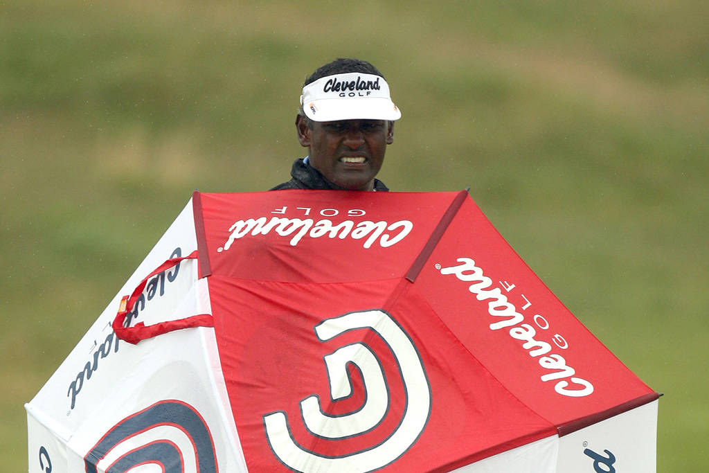 Vijay Singh on his way to a first-round 80 at Royal Birkdale in 2008